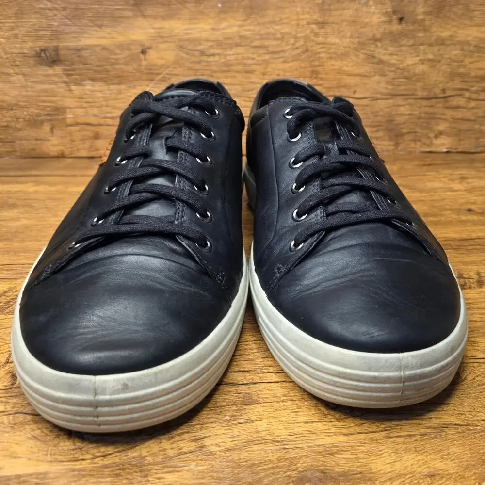 ECCO Soft 7 black leather Mens Sneakers size 46 US12